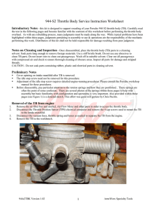 944-S2 Throttle Body Service Instruction Worksheet