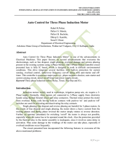 Auto Control for Three Phase Induction Motor