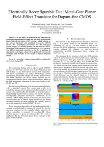 Electrically Reconfigurable Dual Metal-Gate Planar Field