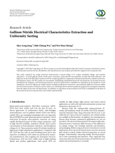 Gallium Nitride Electrical Characteristics Extraction and Uniformity