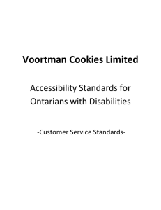 Voortman Cookies Limited Customer Service Policy For Ontarians