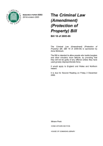 The Criminal Law (Amendment) (Protection of