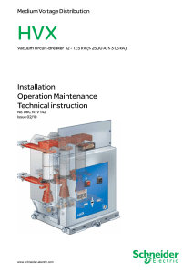 Installation Operation Maintenance Technical instruction