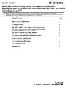 Bulletin 1494V Variable Depth, Flange Operated Circuit