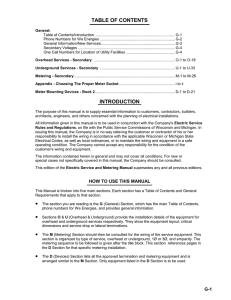 Electric Service and Metering Manual, Book 1