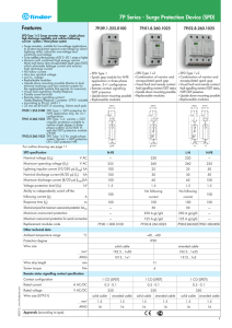 Features 7P Series - Surge Protection Device (SPD)