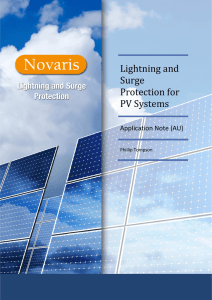 Lightning and Surge Protection for PV Systems
