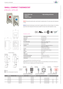 SMALL COMPACT THERMOSTAT KTO 011 / KTS 011