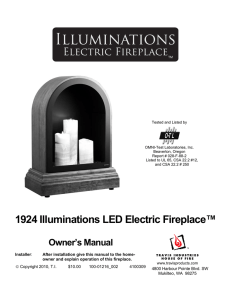 1924 Illuminations LED Electric Fireplace