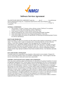 Software Services Agreement - Network Management Group, Inc.