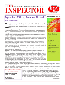 November - Electrical Inspectors` Association of BC