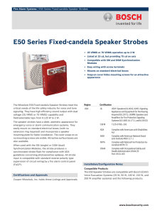E50 Series Fixed‑candela Speaker Strobes - Surveillance