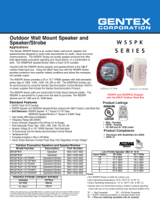 WSSPK Series Weatherproof Speaker and Speaker