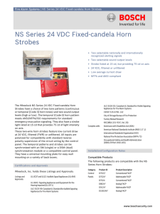 NS Series 24 VDC Fixed-candela Horn Strobes
