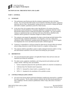 FIRE DETECTION AND ALARM Revised 4/30/2015 28 31 00