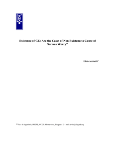 Existence of GE: Are the Cases of Non Existence a Cause of Serious