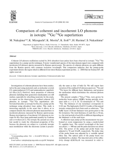Comparison of coherent and incoherent LO phonons in isotopic Ge