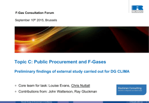 Topic C: Public Procurement and F