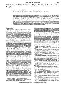 Ab Initio Molecular Orbital Studies of H + C,H4 and F + C2H4. 2