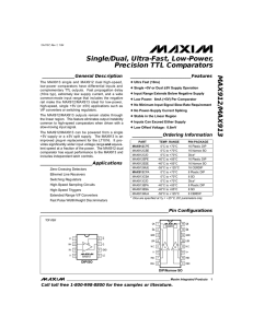 MAX912/MAX913 Single/Dual, Ultra-Fast, Low