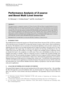 Performance Analysis of Z-source and Boost Multi Level Inverter