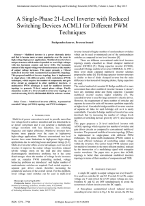 A Single-Phase 21-Level Inverter with Reduced Switching Devices