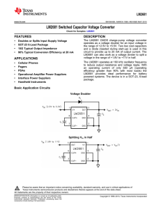 LM2681 Switched Capacitor Voltage Converter