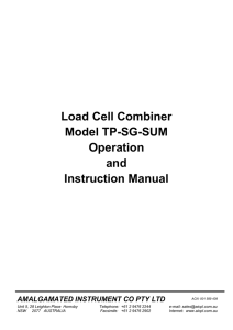 TP-SG-SUM Manual - Amalgamated Instrument Co Pty Ltd