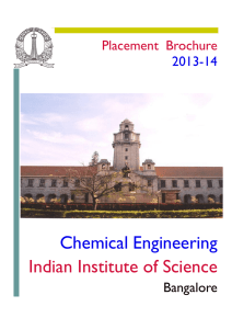 Chemical Engineering Indian Institute of Science