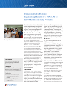 Indian Institute of Science Engineering Students Use MATLAB to