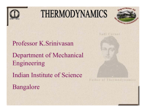 Professor K.Srinivasan Department of Mechanical Engineering