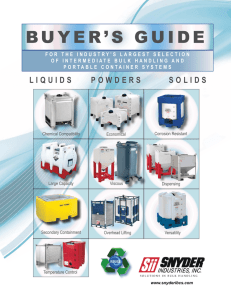 buyer`s guide - Snyder IBC`s