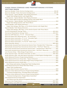 fixed foam storage and proportioning systems section index