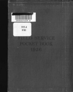 Field Service Pocket book 1926