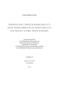 Improving Programmability and Performance Portability on Many