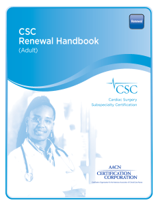 CSC Renewal Handbook - American Association of Critical
