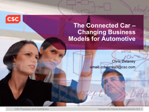 The Connected Car – Changing Business Models for Automotive