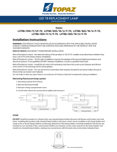 LED T8 REPLACEMENT LAMP