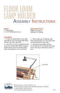 Floor loom lamp Holder - Schacht Spindle Company