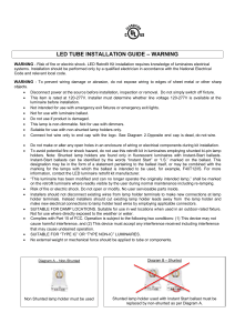 Installation Instructions - LED Retrofit Conversion Kits