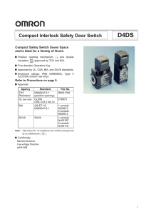 Compact Interlock Safety Door Switch