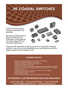 RF COAXIAL SWITCHES