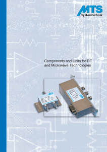 Components and Units for RF and Microwave Technologies