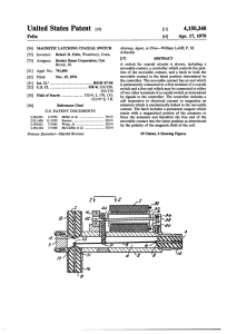 Magnetic latching coaxial switch