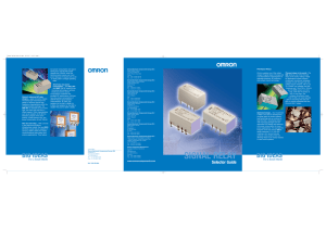 Signal Relay Product Brochure - Omron Electronic Components