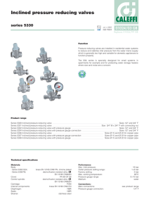 Inclined pressure reducing valves