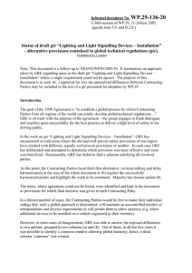 Status of draft gtr “Lighting and Light Signalling Devices