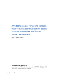 AAC technologies for young children