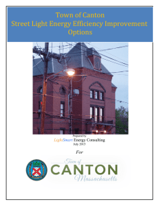 Town of Canton Street Light Energy Efficiency Improvement Options