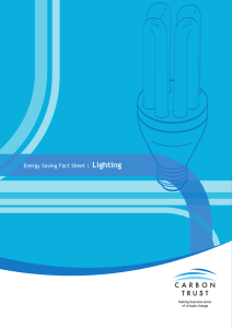 Energy Saving Fact Sheet | Lighting
